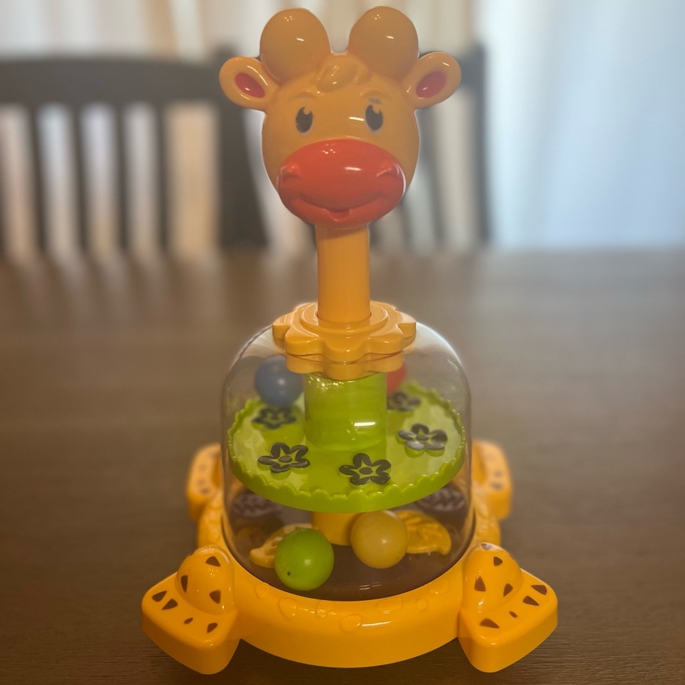 Push and Spin Ball Spinner Toy for Toddlers